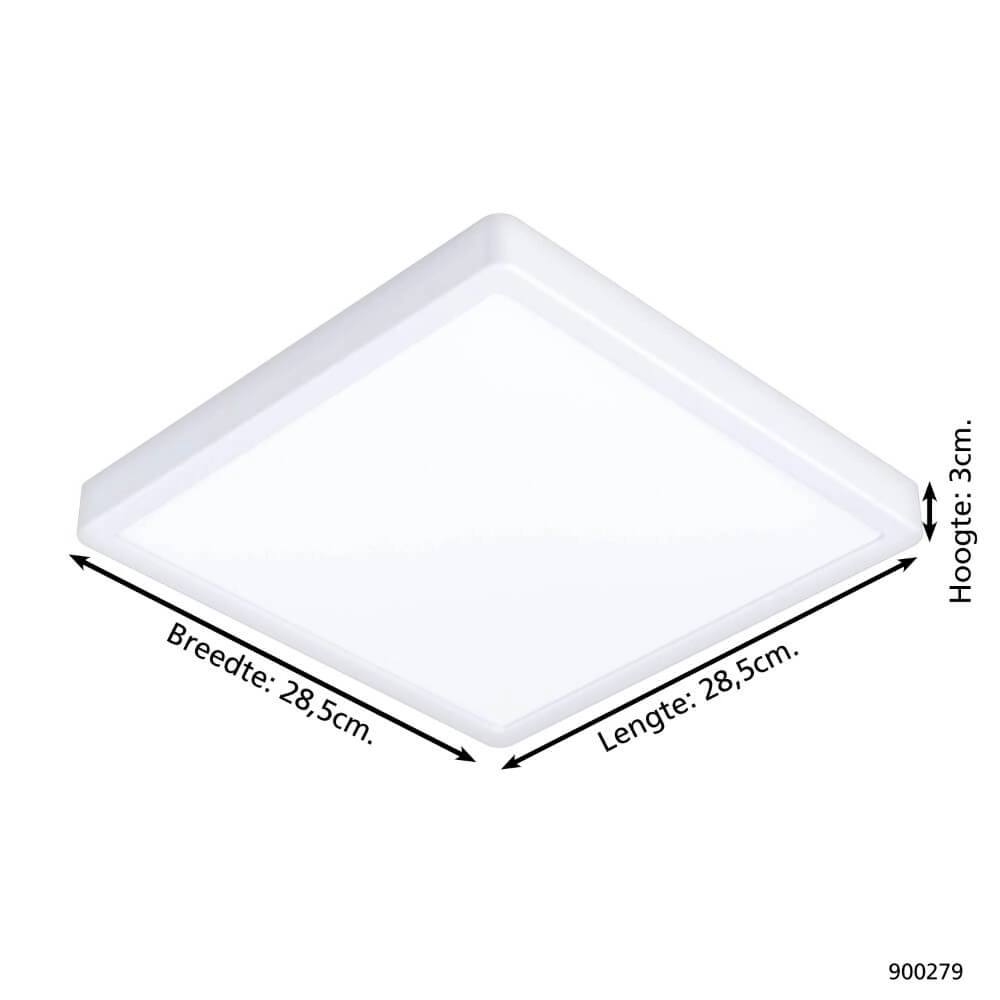 Plafonnier carré Argolis 2 IP44 blanc Eglo 9008606232642