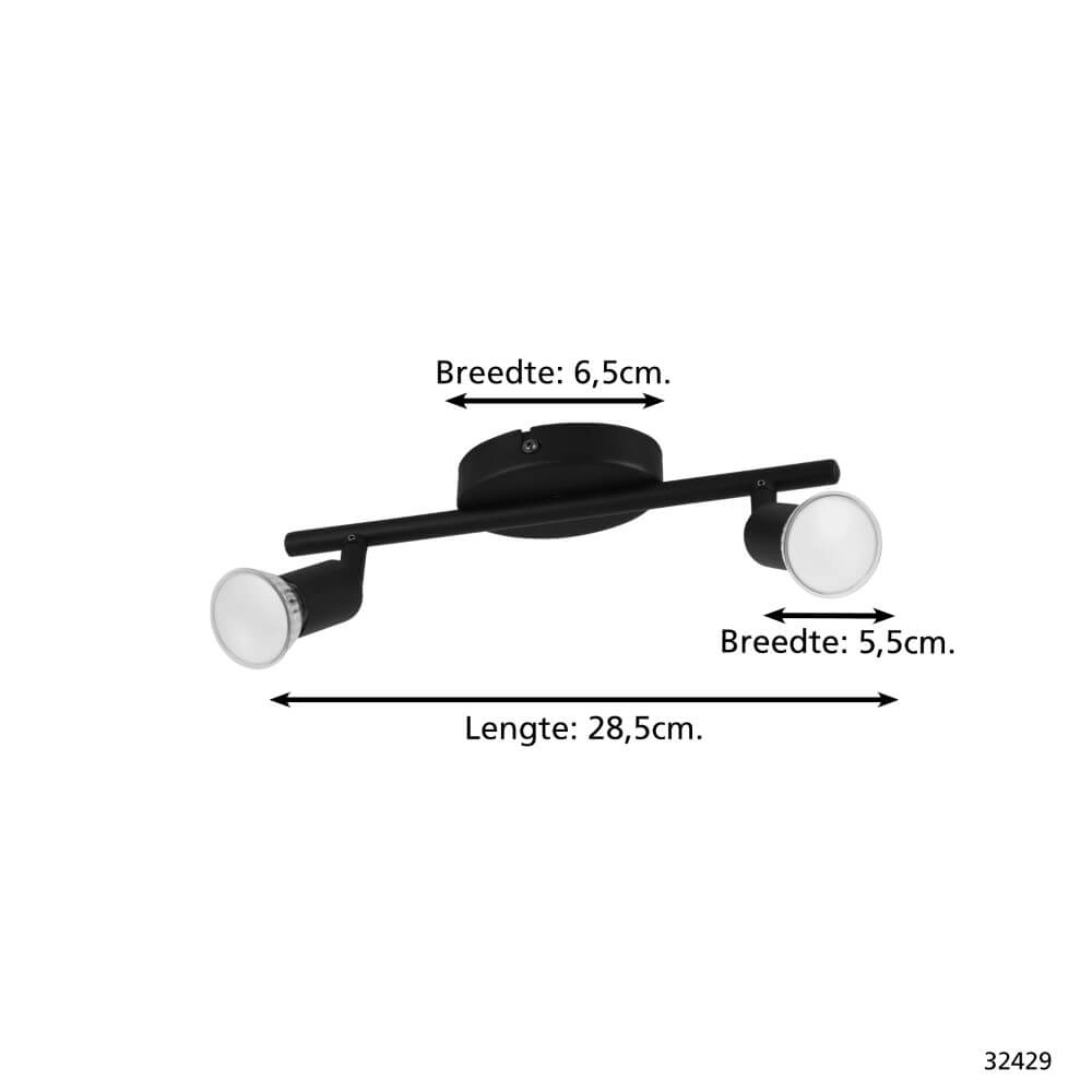 Spot en saillie noir Buzz-Led Eglo 9002759324292