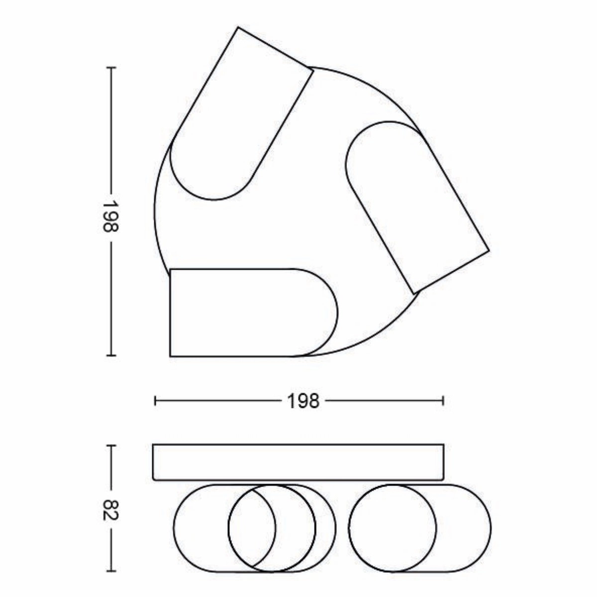 spot Pongee 3 lumières blanc Philips 8718696164822