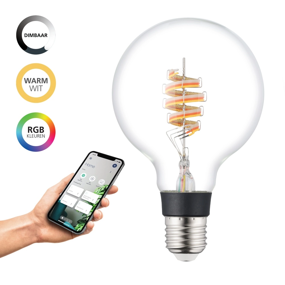 Lampe led boule Zigbee E27 4,9 W - 400 lm - 3000K - G95 Eglo 9008606305926