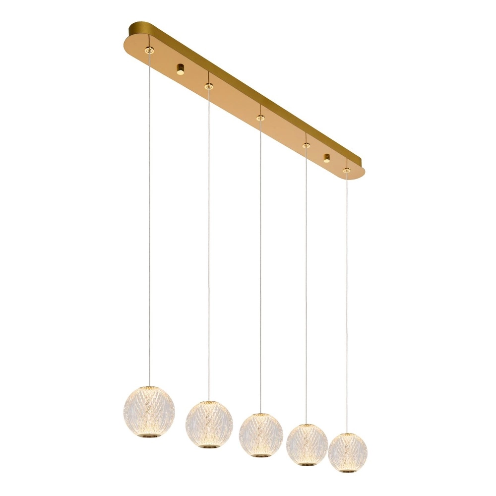 Lampe pendante dorée Cintra 5 lumières Lucide 5411212134400
