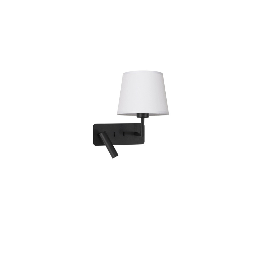 Applique murale Savona noir avec capuche blanche Lyora 5212017430175
