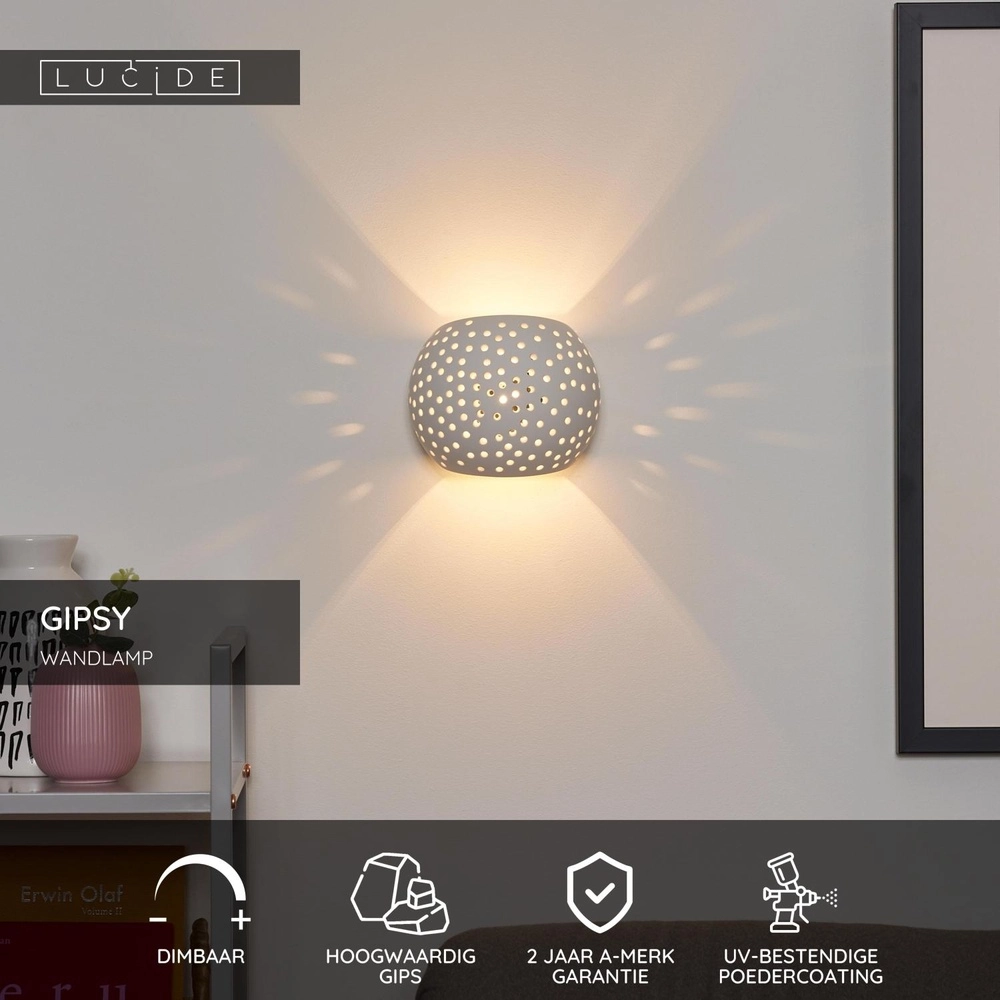 Lampe murale de conception Gipsy Blanc Lucide 5411212351418