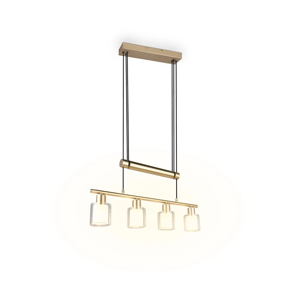 Lampe suspendue Neralo Or 4 lumières