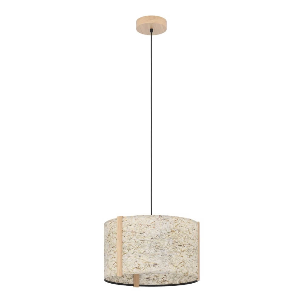 Plafonnier en bois Hontongas avec capuche beige