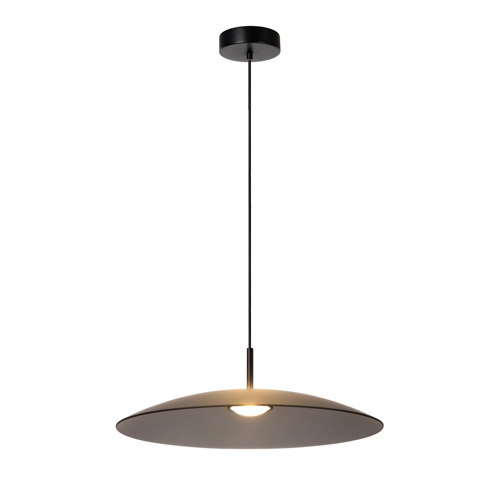 Lampe suspendue élégante Menga Ø verre fumé de 60 cm