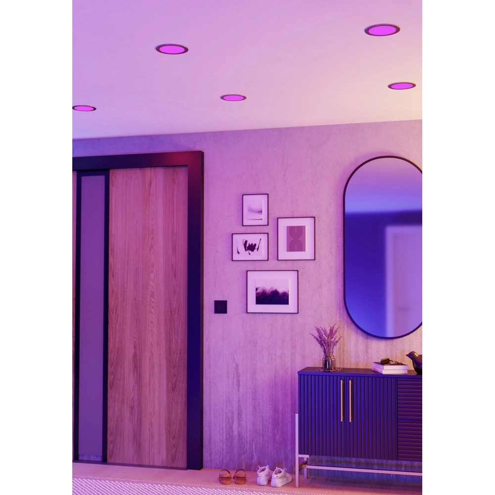 Lampe encastrée IP44 Fueva 6-Z Zigbee - acier inoxydable - Ø 16,8 cm Eglo 9008606331048