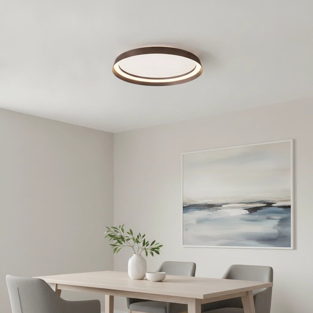 Plafonnier design Ormi Ø 45cm marron café