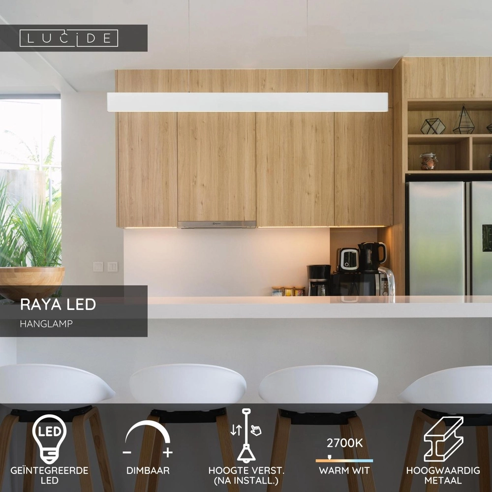 Lampe pendante moderne Raya Led Blanc Lucide 5411212452276