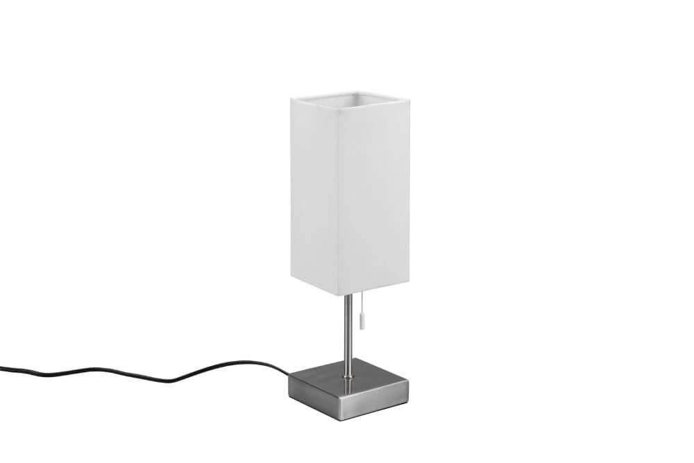 Lampe crépusculaire Ole blanc avec acier inoxydable