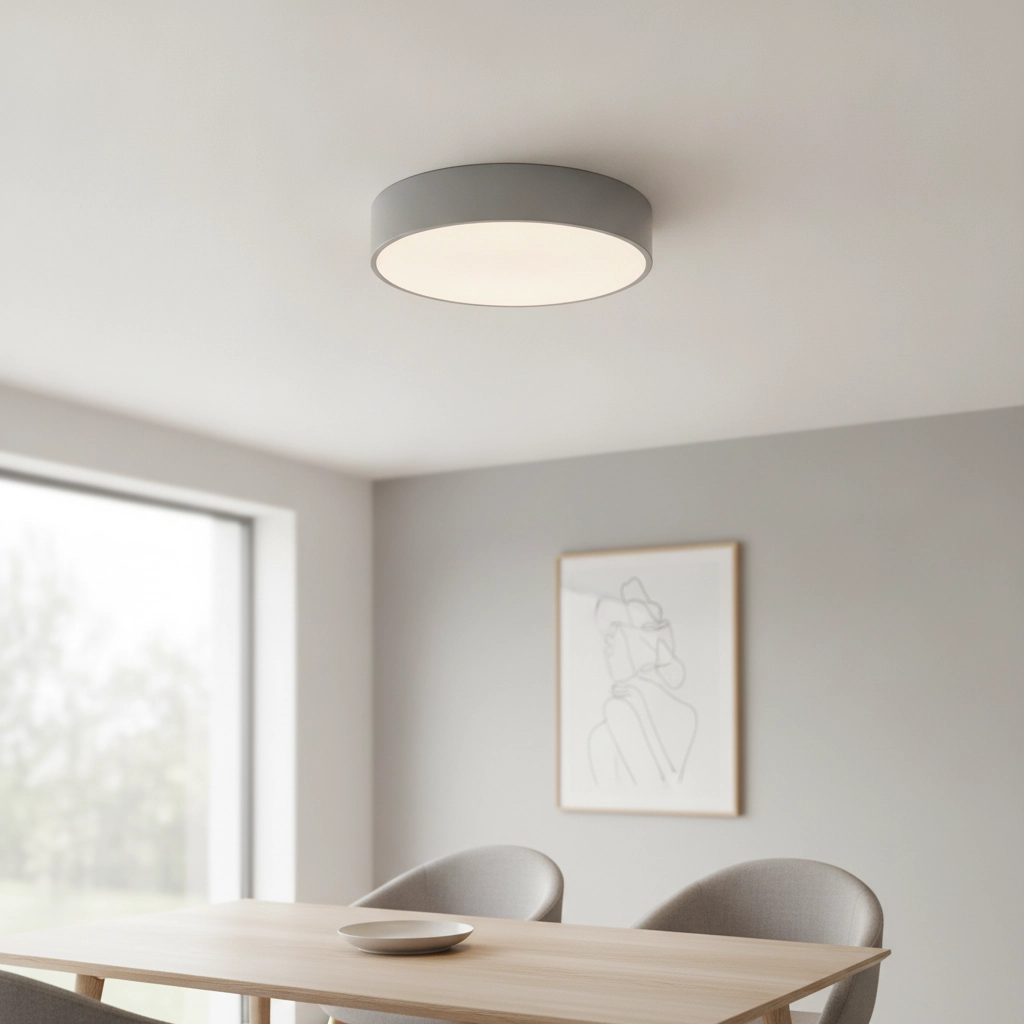 Plafonnier rond Roda gris