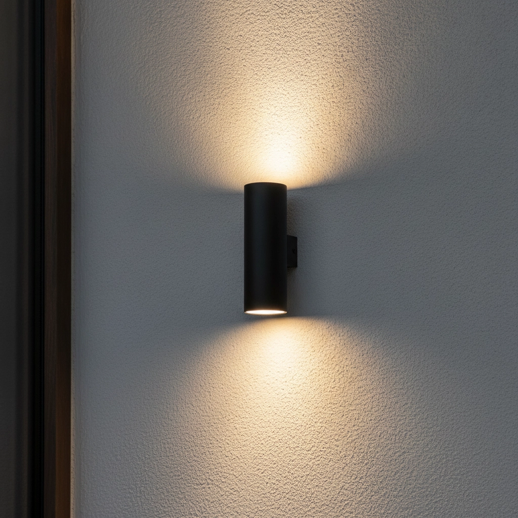 Spot apparent noir Alp Luminaire haut et bas