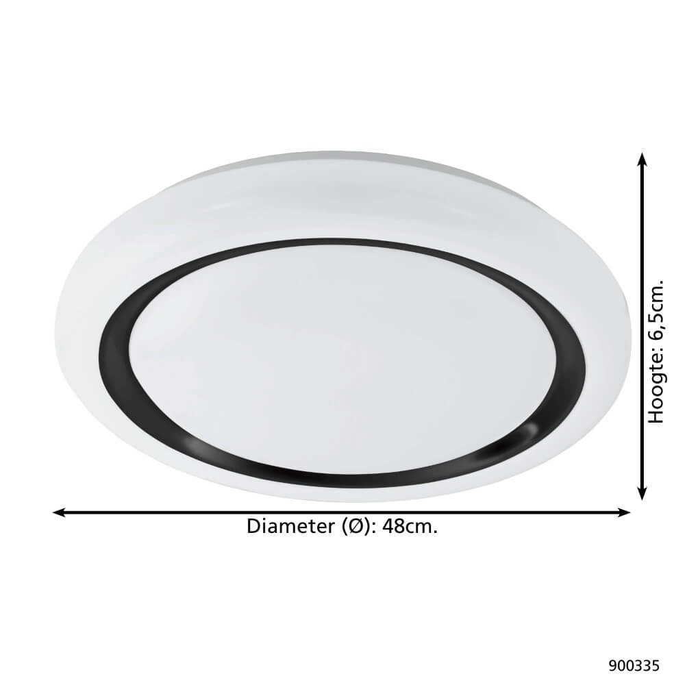Plafonnier blanc Capasso Ø48cm Eglo 9008606243488
