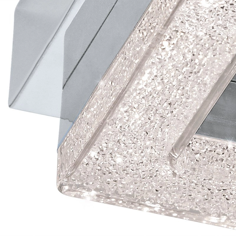 LED plafonnier Fradelo 4w - 3000K - 12cm chromé avec cristal Eglo 9002759956554