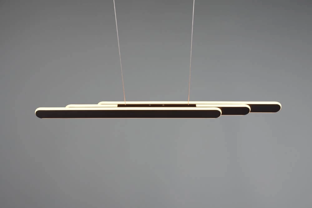 Lampe suspendue Helios 130cm noir Trio 4017807577839