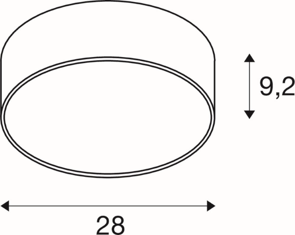 Plafonnier / Lampe suspendue Medo 30 blanc - CCT - Ø 28cm SLV 4024163276726