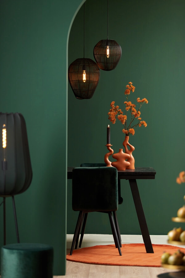 Lampadaire bohème Plumeria noir Ø 42cm Light & Living 8717807651299