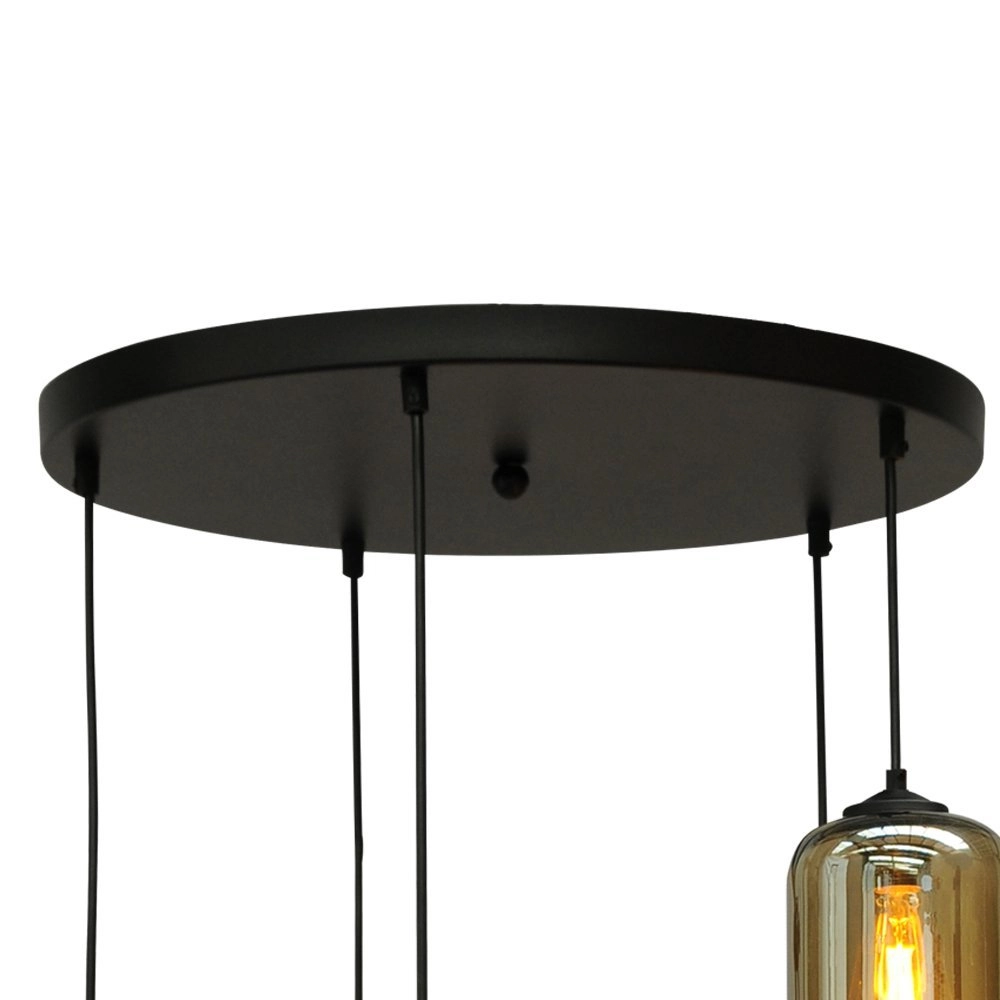 Lampe suspendue Quinto Smoke Curiosa à 5 lumières Masterlight 8718121242910