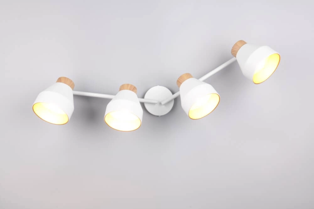 Plafonnier design 4 lumières Valentin blanc Trio 4017807637441