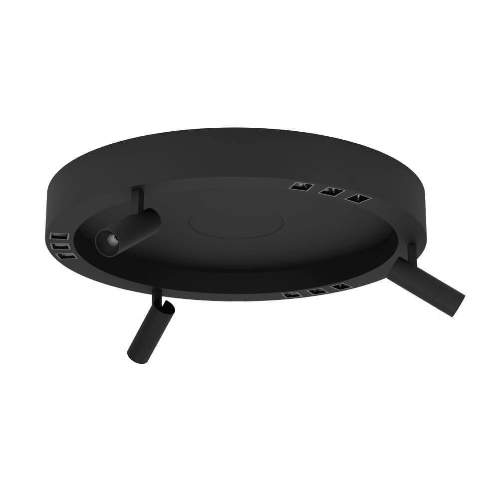 Plafonnier LED noir Bruscoli Ø 60 cm Plafonnier LED noir Bruscoli Ø 60 cm