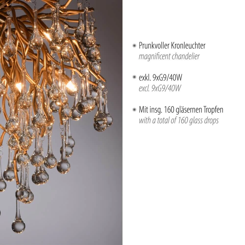 Lustre Icicle laiton 50cm Paul Neuhaus 4012248352083