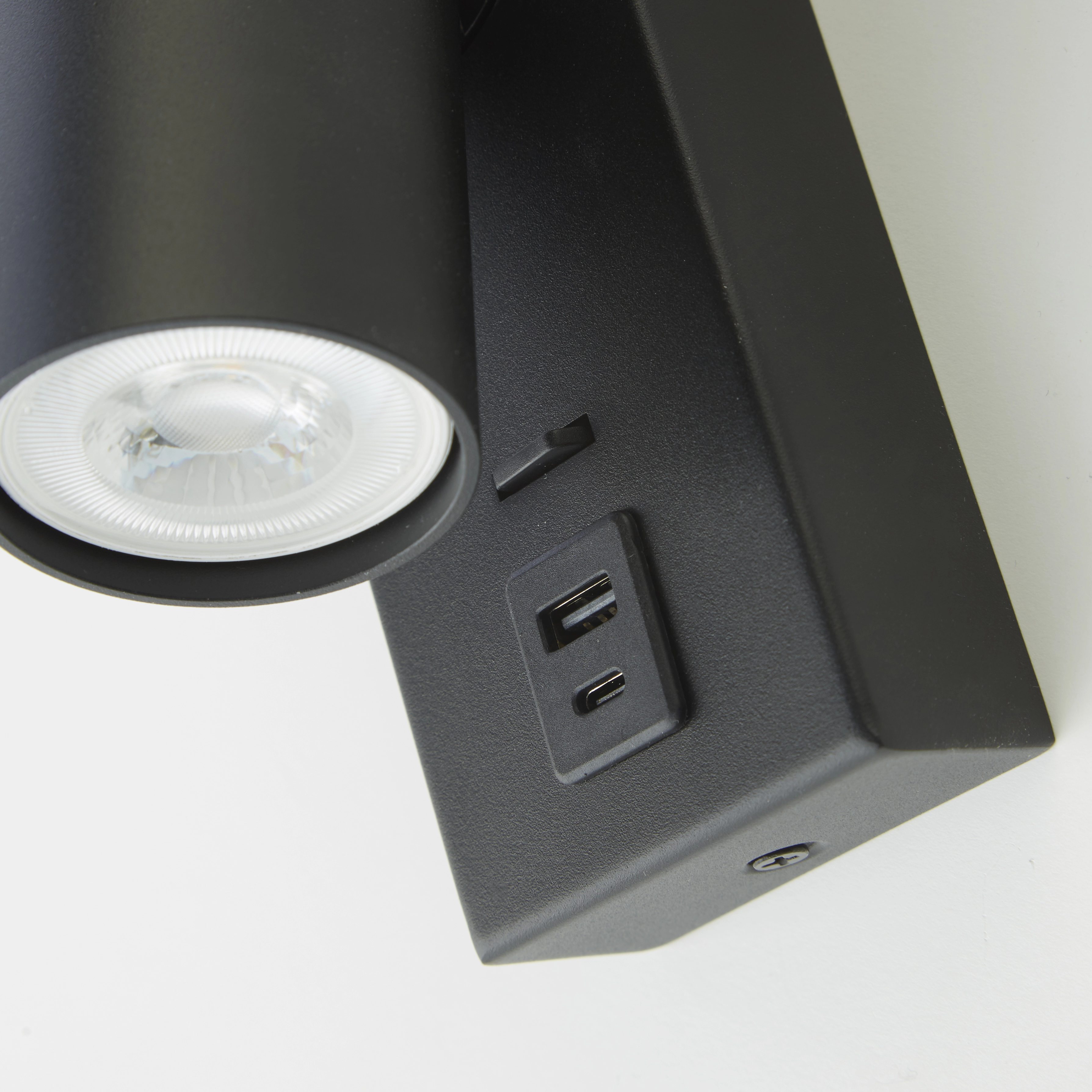 Lampe de chevet Moon 1 Noir avec USB Lyora 5053423290898
