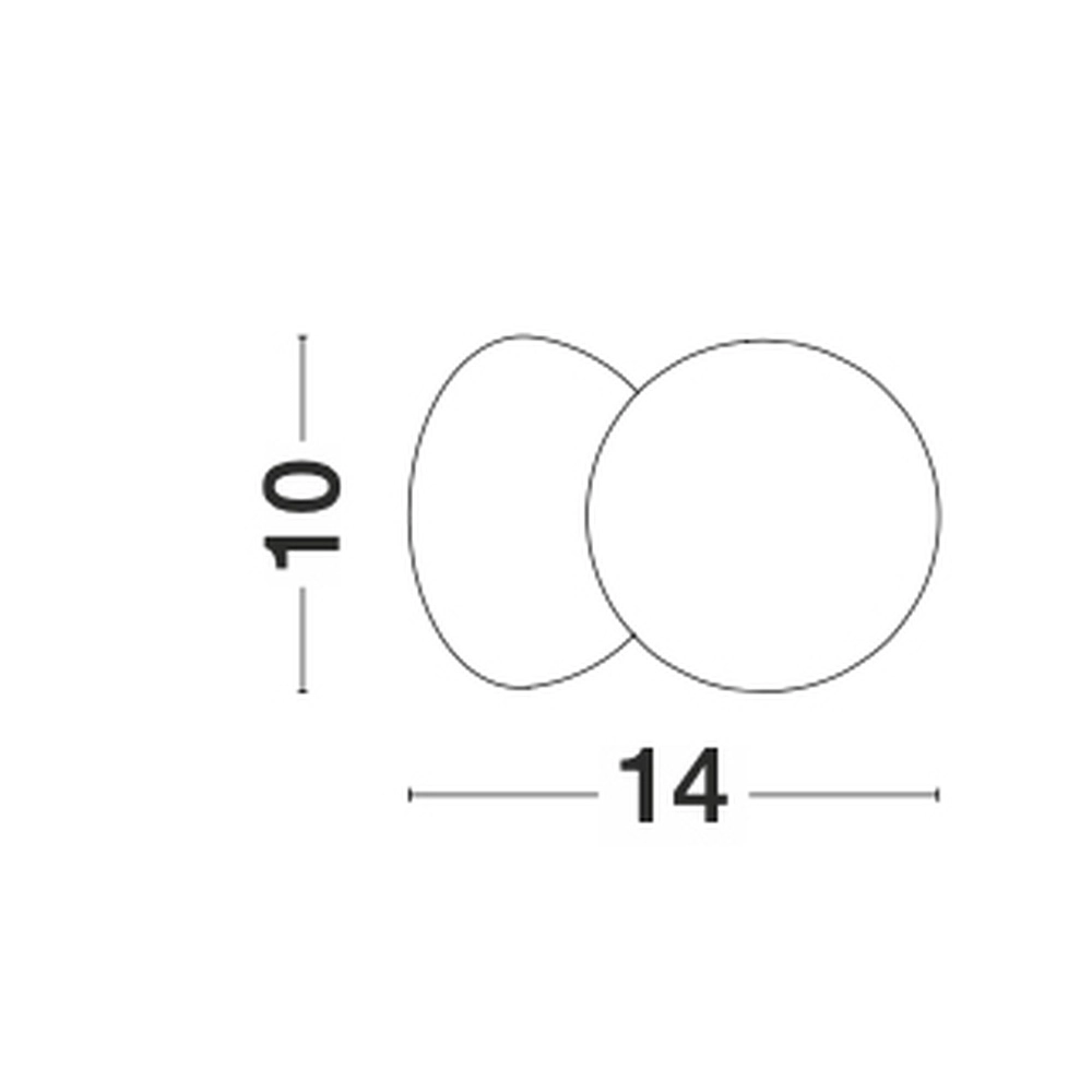 Applique murale Zero Gris avec blanc Lyora 5212017427793