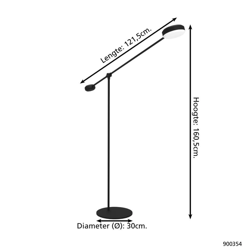 Lampe de lecture LED Clavellina noir Eglo 9008606243518
