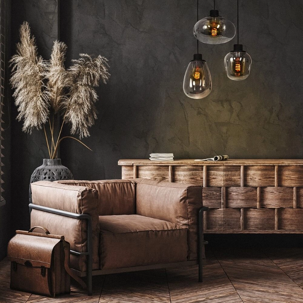 Lampe suspendue Vide Reflexion avec du verre Steinhauer 8712746135596