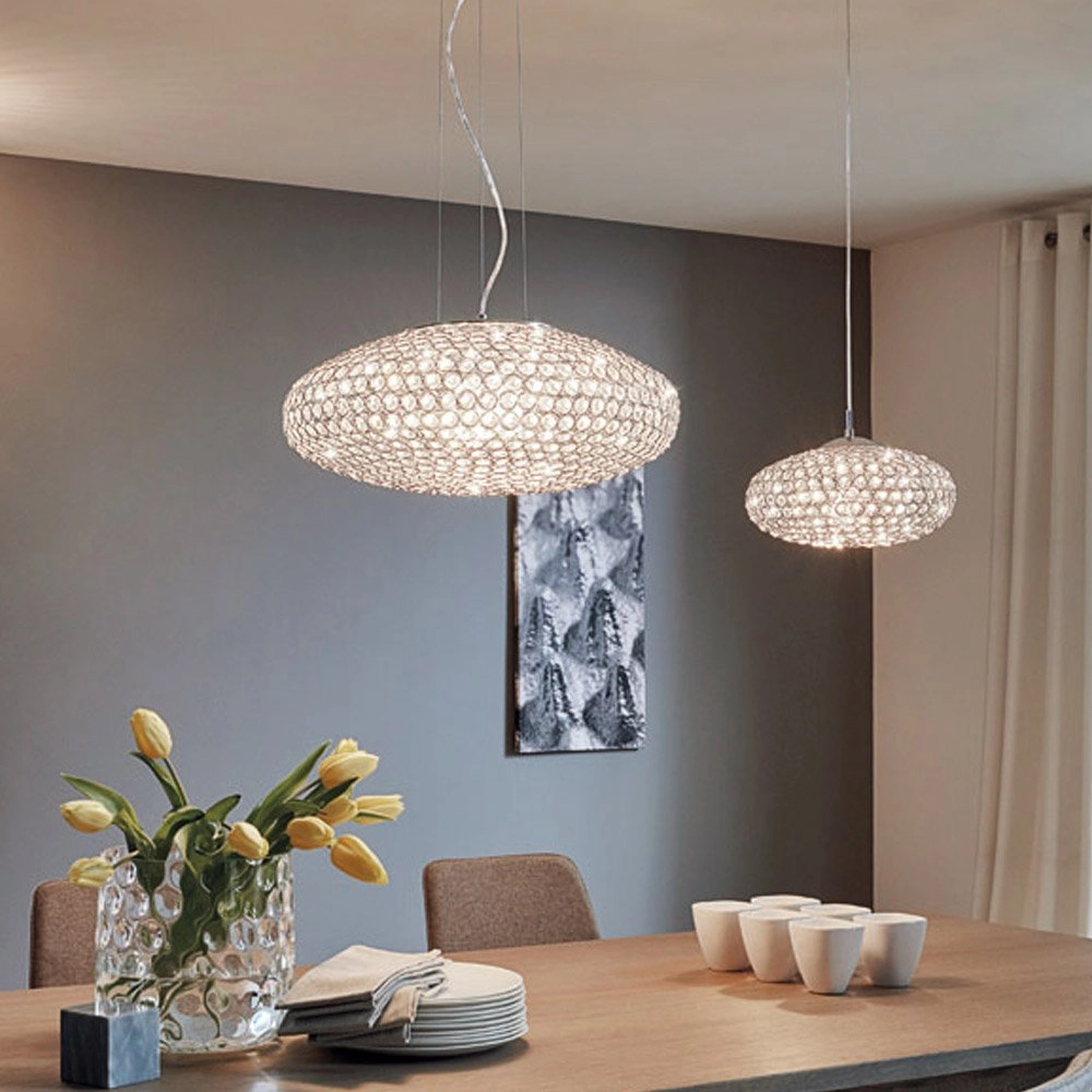 Lampe à suspension Clemente 54cm gris métallisé Eglo 9002759952877