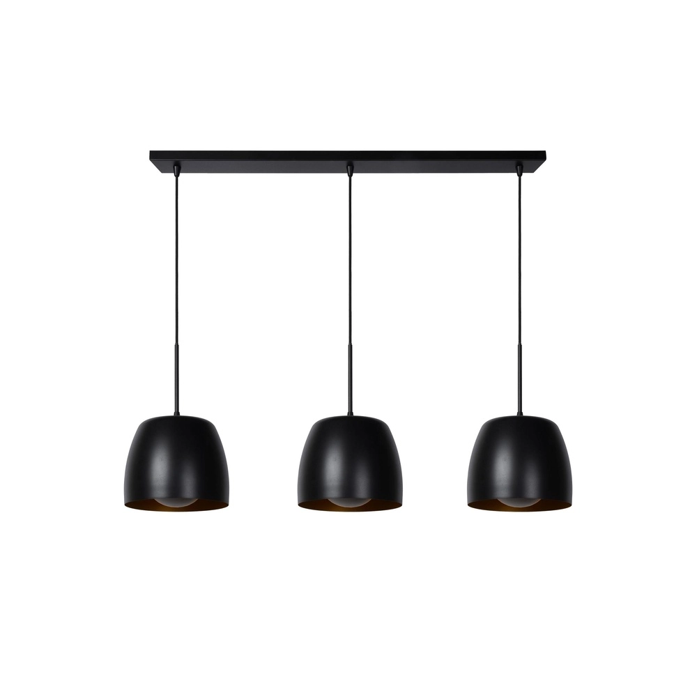 Lampe pendante à 3 lampes Nolan Noir