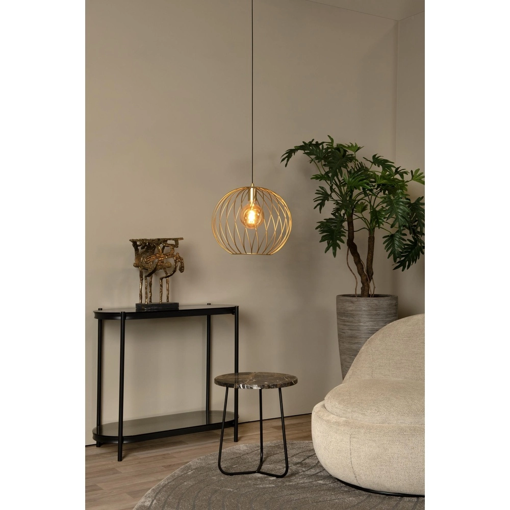 Lampe suspendue Danza Ø 40 cm d’or Lucide 5411212211521