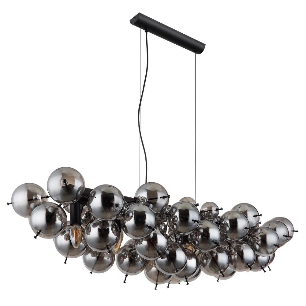 Lampe pendante unique Udo Verre fumé 100 cm Globo 9007371471263