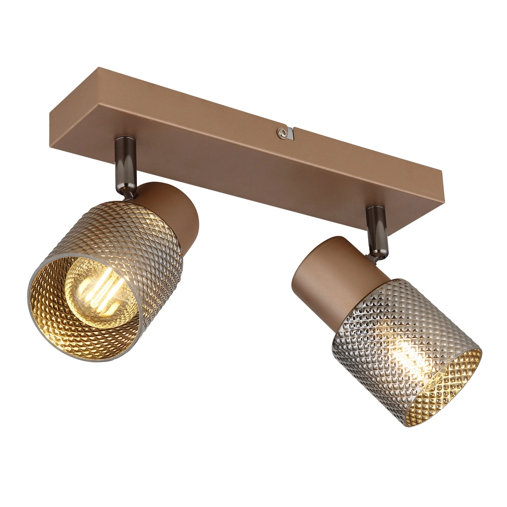 Lampe de plafond Satella 2-café marron clair