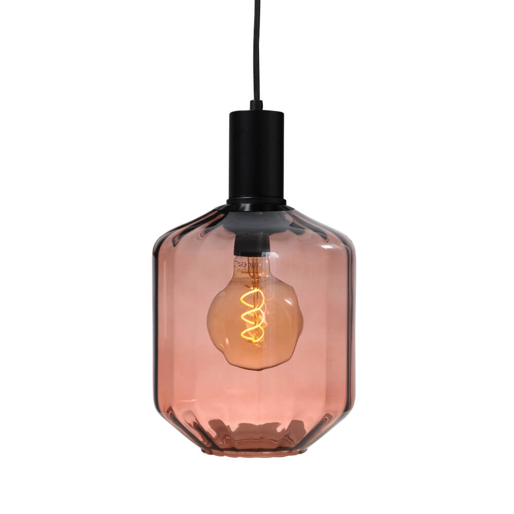 Lampe suspendue 3 lumières - noire - Porto avec lunettes rouges Jagger - Ø 24cm Masterlight 8718121269535