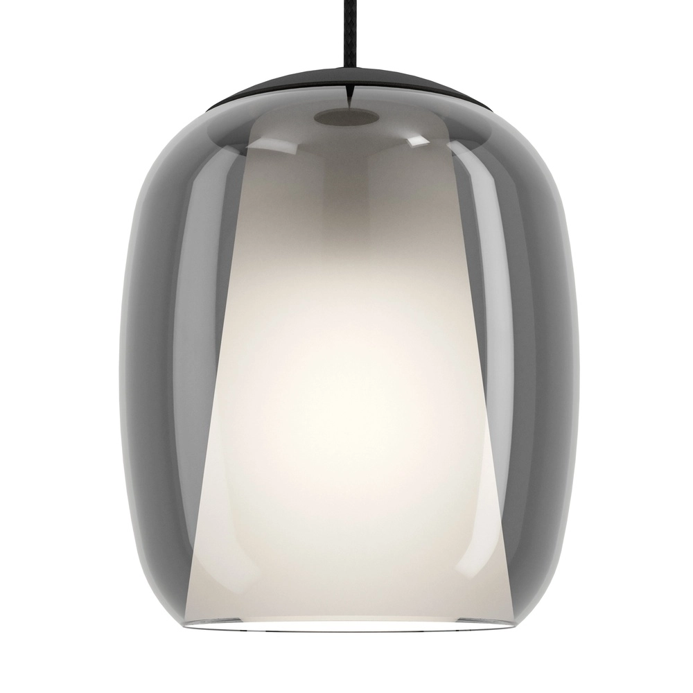 Lampe pendante de table à manger Ciampino 5L - verre dépoli fumé Eglo 9008606312733