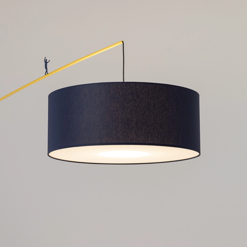 Lampe de pied Poise bleu avec rouge et jaune Ø 65 cm Lyora 5903139114301