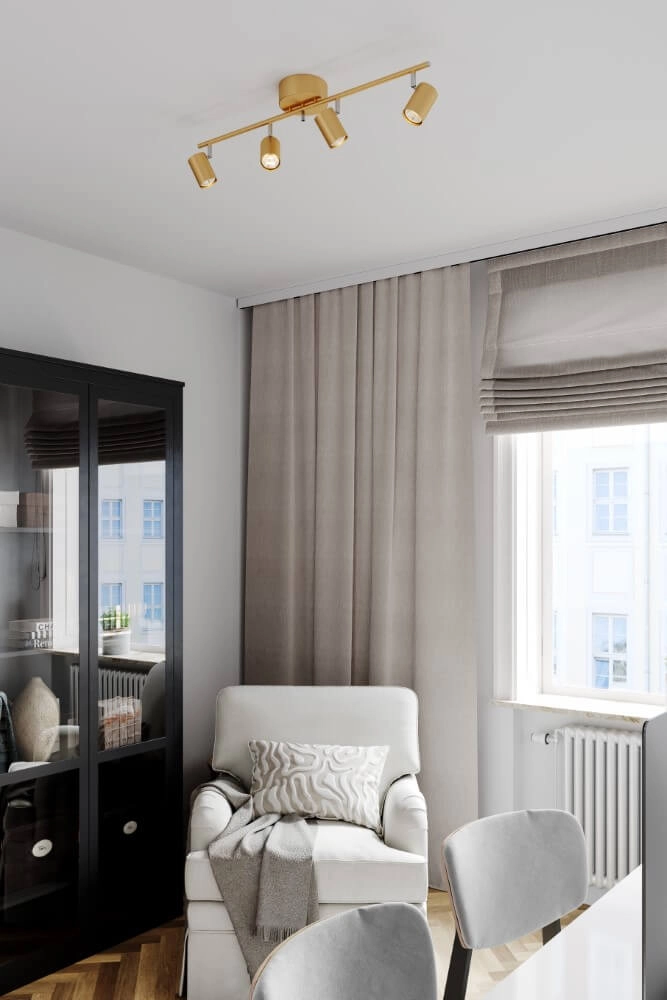 Plafonnier Correct doré 4 lumières By Rydéns 7391741007230