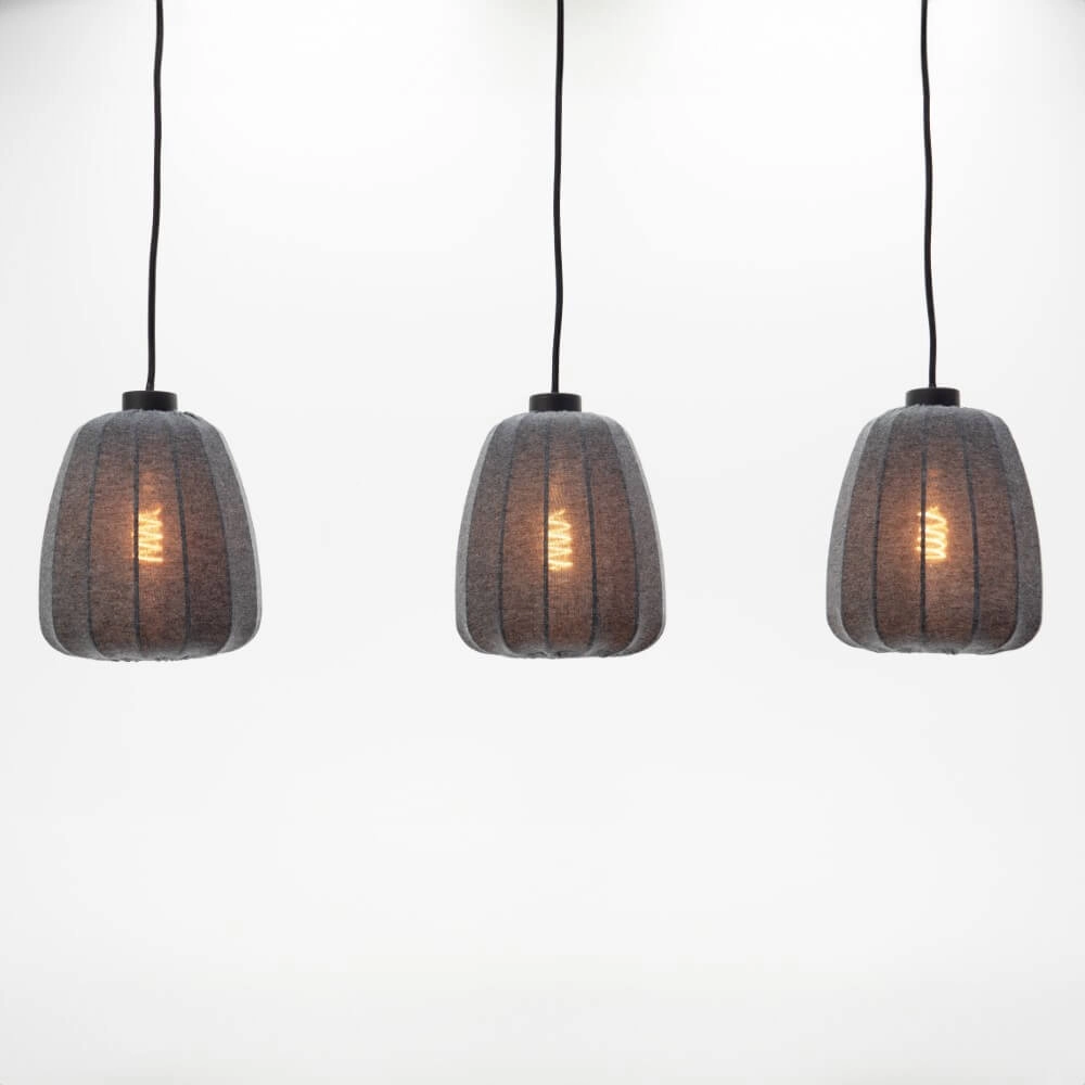 Lampe suspendue 3 lumières en tissu Barlaston Eglo 9002759439620
