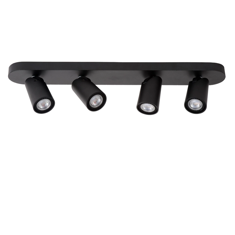 Projecteur de plafond Xyrus Noir à 4 lumières