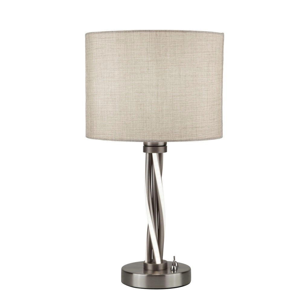 Lampe de table Vegas gris avec taupe Lampe de table Vegas gris avec taupe