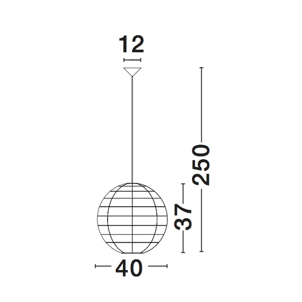 Suspension Melody boule en rotin Ø 40cm Lyora 5212017416629