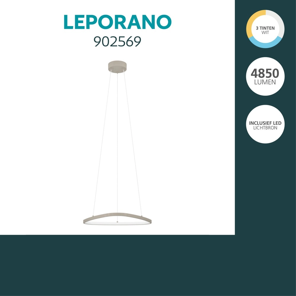 Lampe pendante moderne Leporano brun sable Eglo 9008606391196
