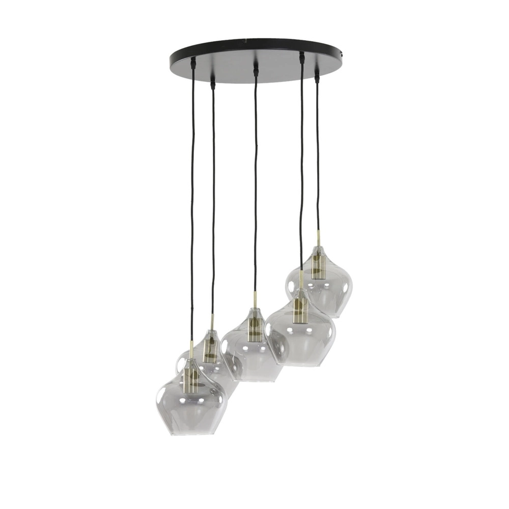 Lampe suspendue Rakel Round 5 lumières