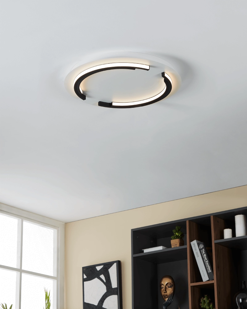 Plafonnier LED blanc Zampote Ø42cm Eglo 9008606238095