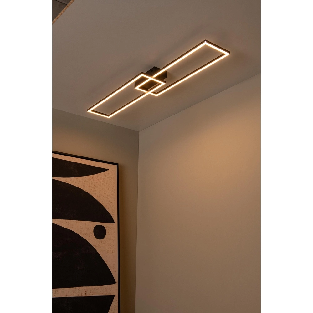 Lampe de plafond à design Arianne Noir allongé Lucide 5411212530905