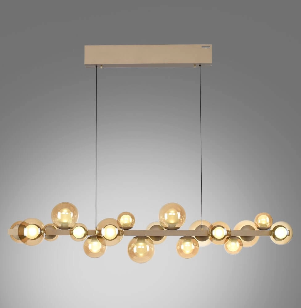 Lampe suspendue unique Pure E-Popup Bronze à 18 lumières Paul Neuhaus 4012248384428