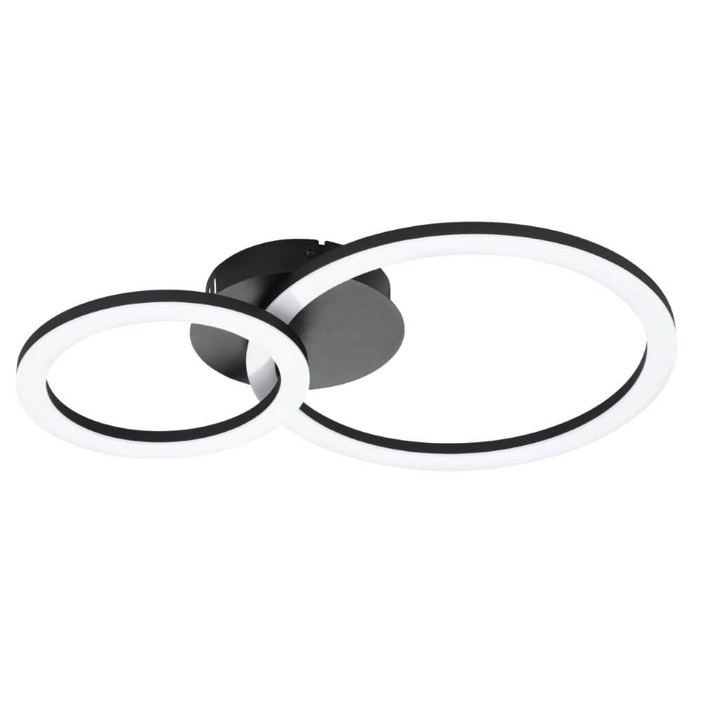 Plafonnier Zigbee Parrapos-Z 44,5x30cm noir Eglo 9008606231256