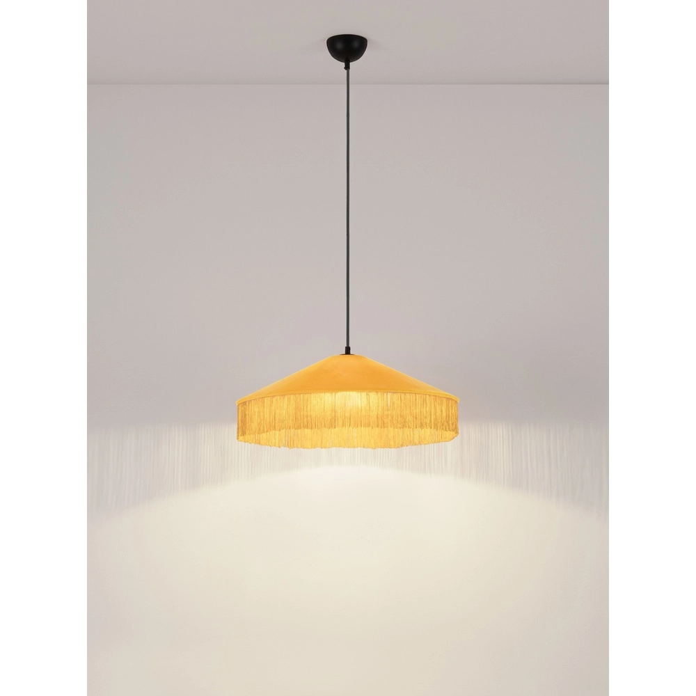 Lampe pendante Tiffany Velvy jaune Lyora 5212017493774