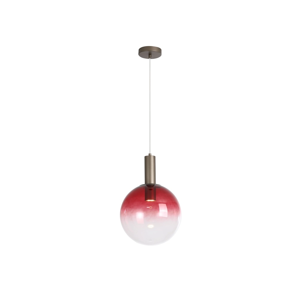 Suspension design Ombre verre rouge